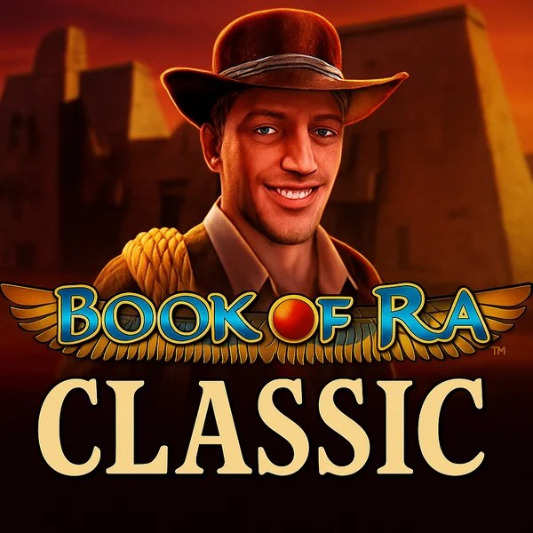 Book of Ra Classic logo – Slots by Novomatic at Majestic Slots Casino