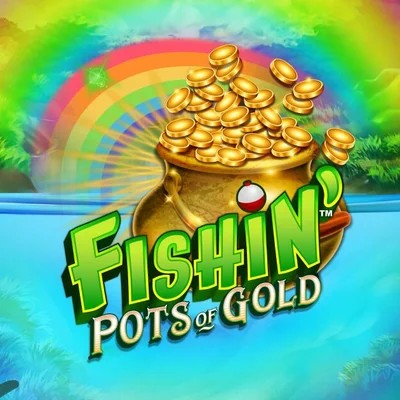 Fishin Pots Of Gold logo by Gameburger Studios at Majestic Slots Casino